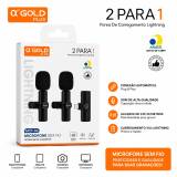 MICROFONE DE LAPELA PARA IPHONE SEM FIO COM 2UN AGOLD MCF-06